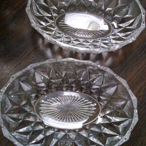 VAL ST LAMBERT CRYSTAL OBLONG BOWLS